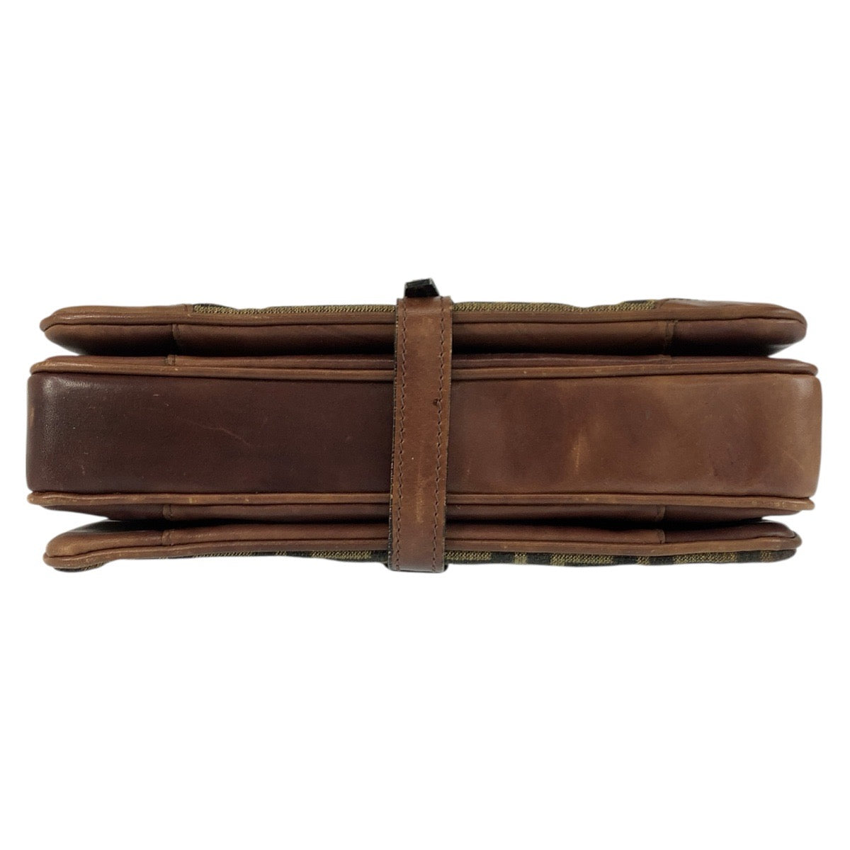 23322
FENDI フェンディ ヴィンテージ ズッカ ブラウン ゴールド金具 キャンバス / レザー ショルダーバッグ ポシェット レディース AB42