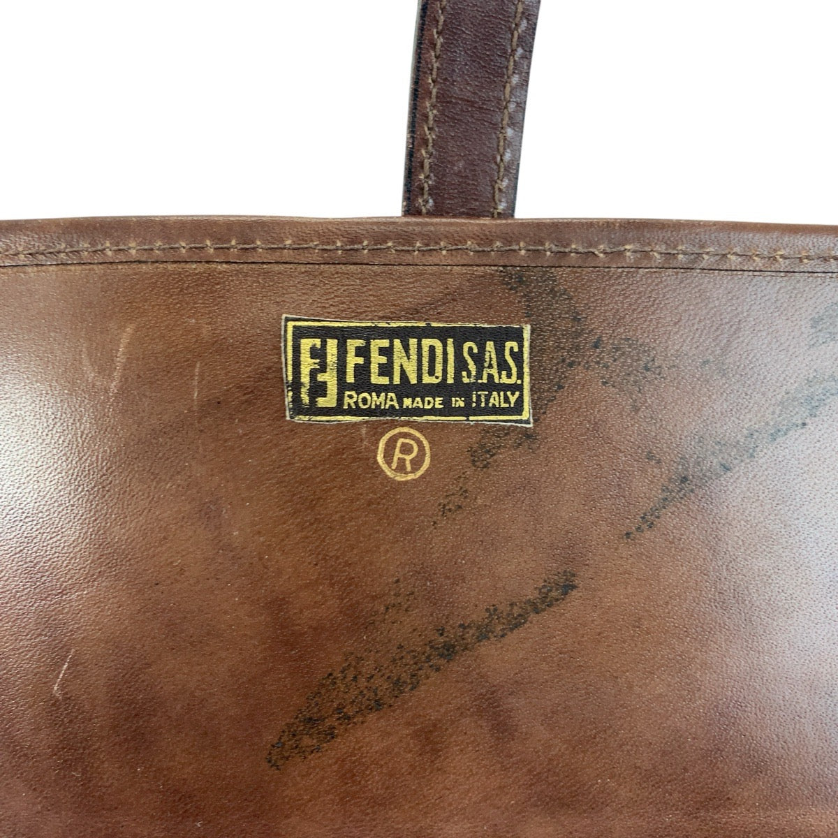 23322
FENDI フェンディ ヴィンテージ ズッカ ブラウン ゴールド金具 キャンバス / レザー ショルダーバッグ ポシェット レディース AB42