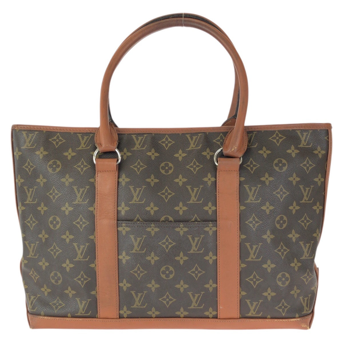 23326
LOUIS VUITTON ルイヴィトン モノグラム サック ウィークエンド ブラウン ゴールド金具 PVC / レザー M42425 トートバッグ ショルダーバッグ レディース AB45