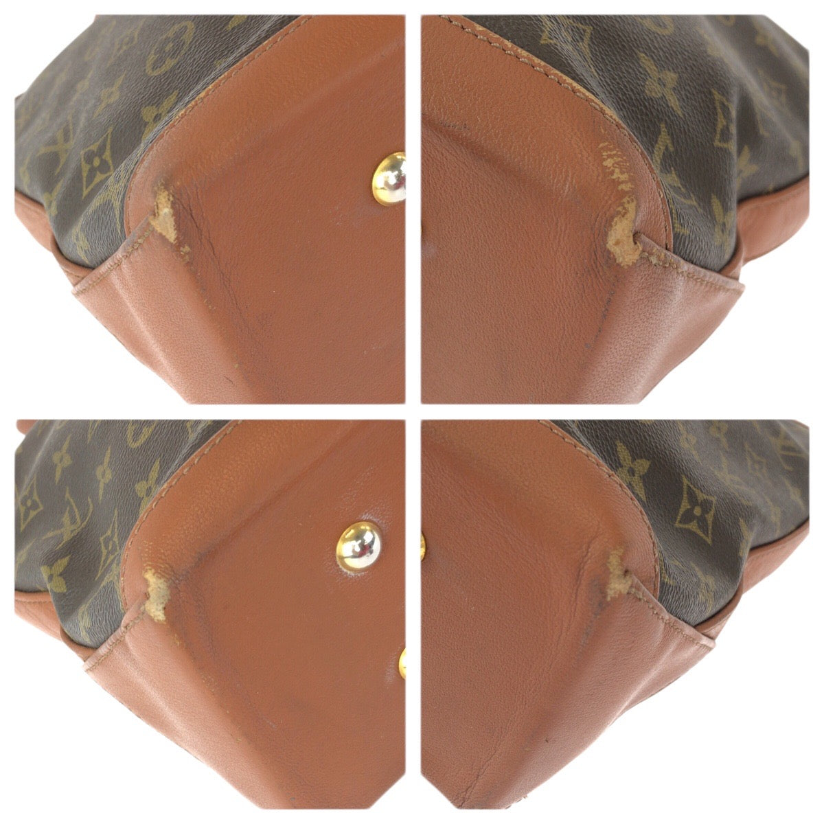 23326
LOUIS VUITTON ルイヴィトン モノグラム サック ウィークエンド ブラウン ゴールド金具 PVC / レザー M42425 トートバッグ ショルダーバッグ レディース AB45