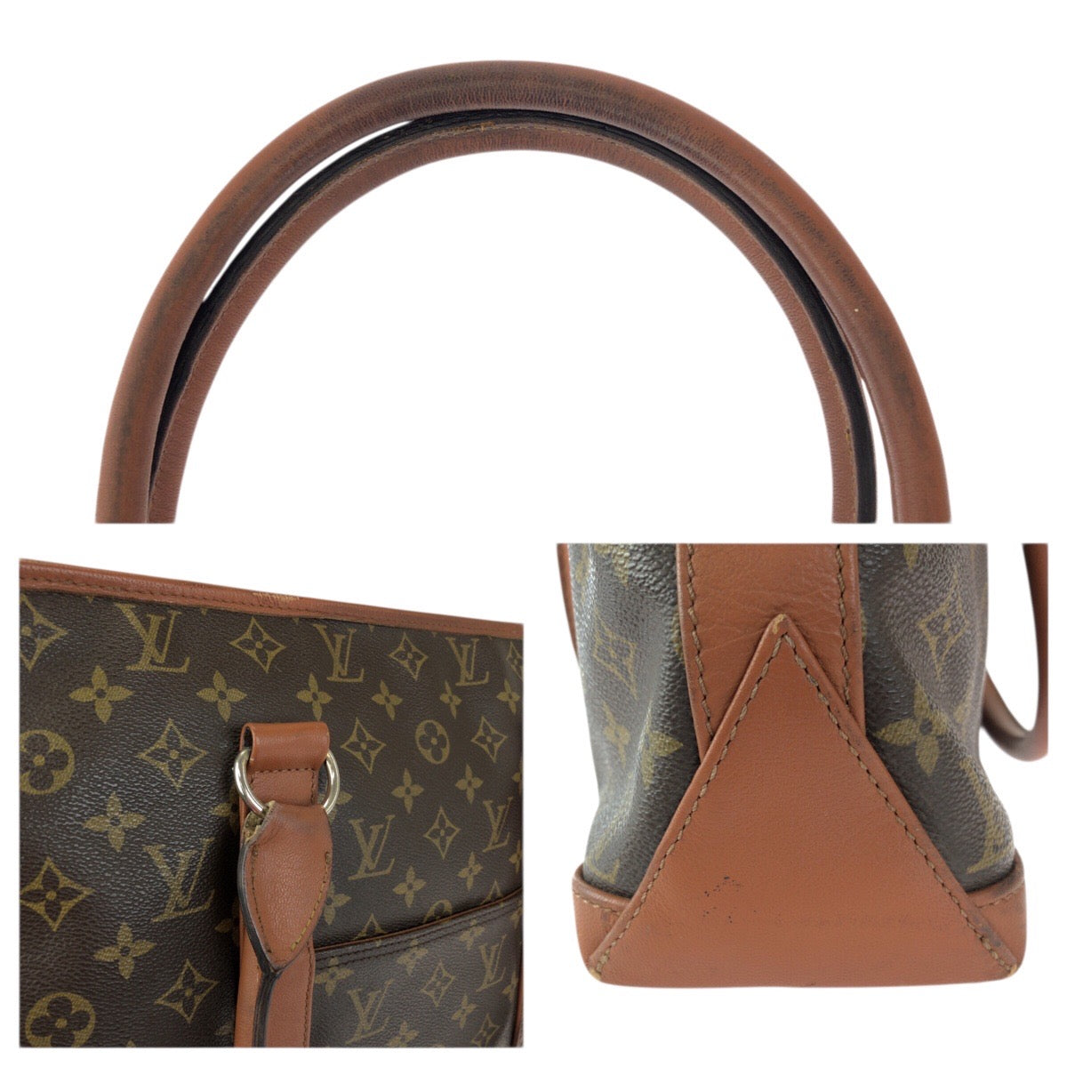 23326
LOUIS VUITTON ルイヴィトン モノグラム サック ウィークエンド ブラウン ゴールド金具 PVC / レザー M42425 トートバッグ ショルダーバッグ レディース AB45