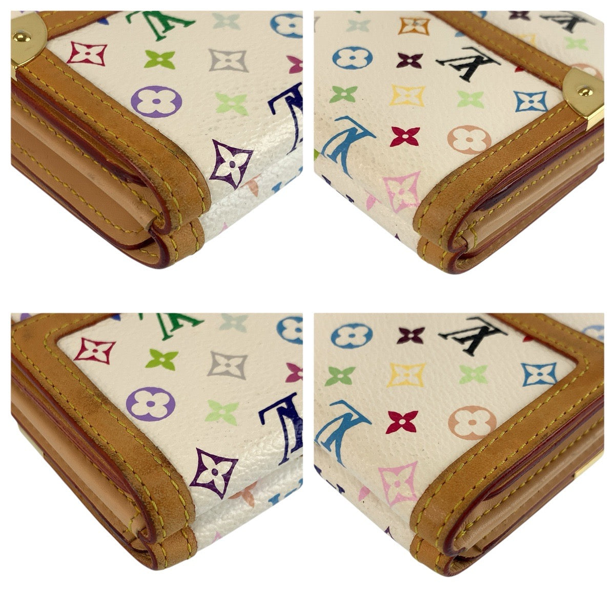 23327
LOUIS VUITTON ルイヴィトン マルチカラー ポルトモネビエカルトクレディ ブロン ホワイト ゴールド金具 PVC / レザー M92983 折財布 コンパクトウォレット レディース ABP45