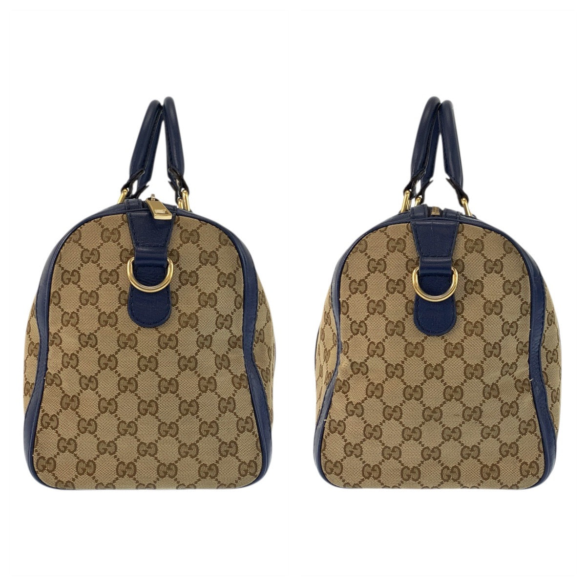 23330
GUCCI グッチ シェリーライン ベージュ ブルー ゴールド金具 GGキャンバス / レザー 247205 ハンドバッグ ボストンバッグ ショルダーバッグ レディース AB58