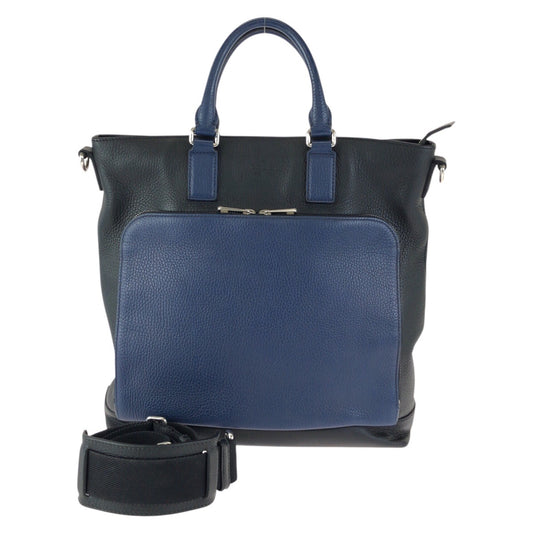 23332
GUCCI グッチ コスモポリス 2way ネイビー ブラック シルバー金具 レザー 406463 ショルダーバッグ トートバッグ メンズ ABP60