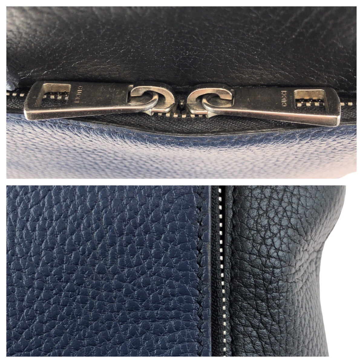 23332
GUCCI グッチ コスモポリス 2way ネイビー ブラック シルバー金具 レザー 406463 ショルダーバッグ トートバッグ メンズ ABP60
