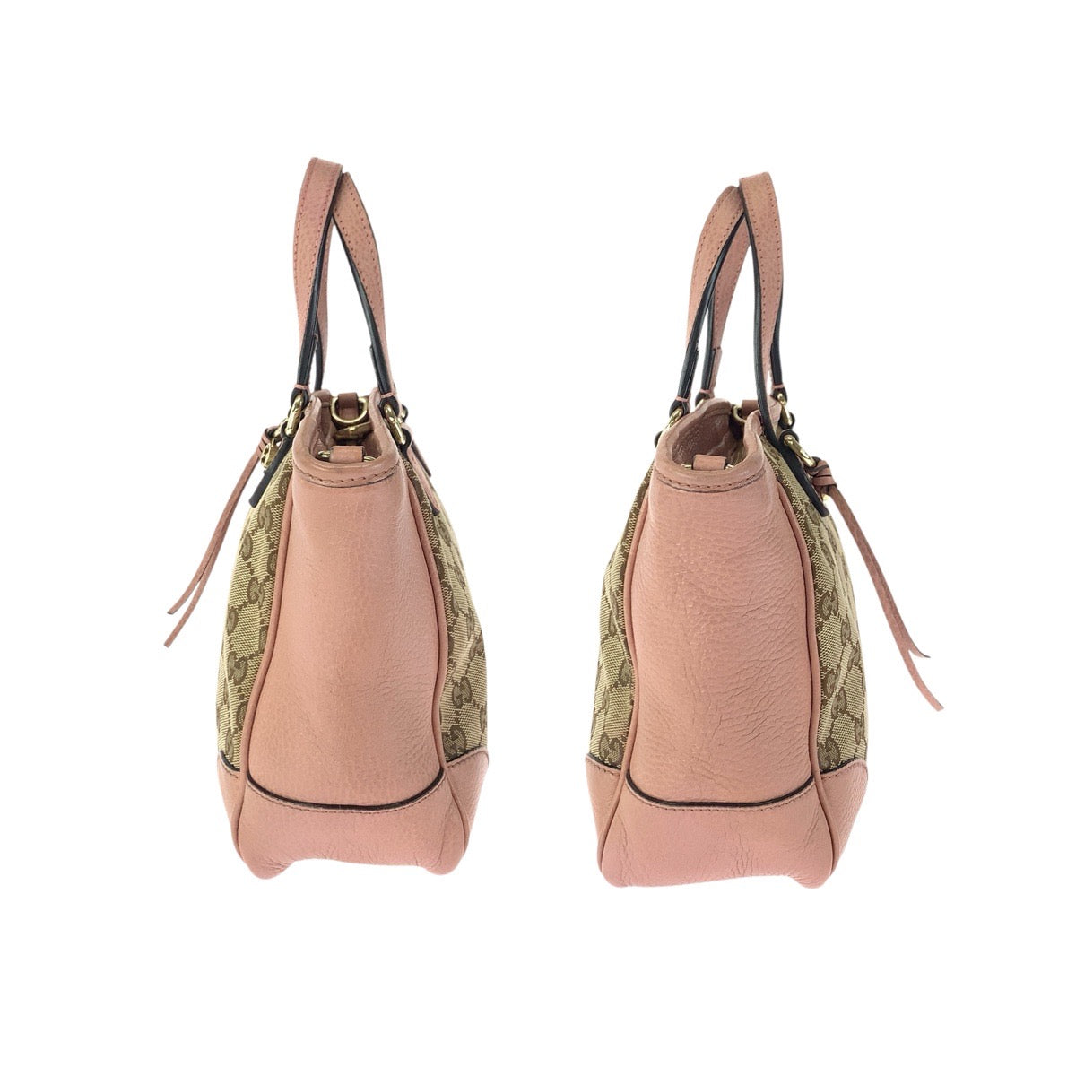 23334
GUCCI グッチ 2way ベージュ ピンク ゴールド金具 GGキャンバス / レザー 449241 トートバッグ ショルダーバッグ レディース ABP52