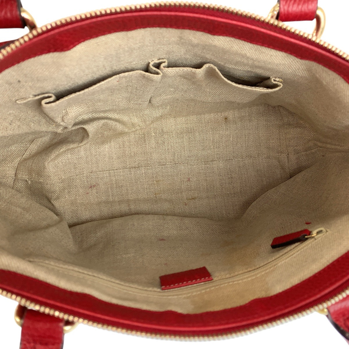 23335
GUCCI グッチ インターロッキング レッド ゴールド金具 レザー 449659 ハンドバッグ トートバッグ ショルダーバッグ 2way レディース ABP54