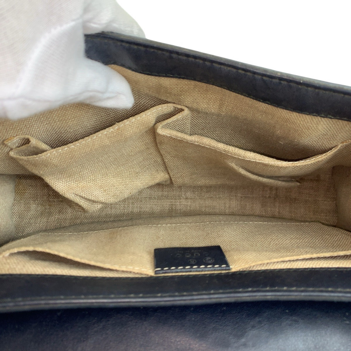 23336
GUCCI グッチ マイクログッチシマ エミリー ホースビット ネイビー ゴールド金具 レザー 449635 チェーンショルダーバッグ レディース AB