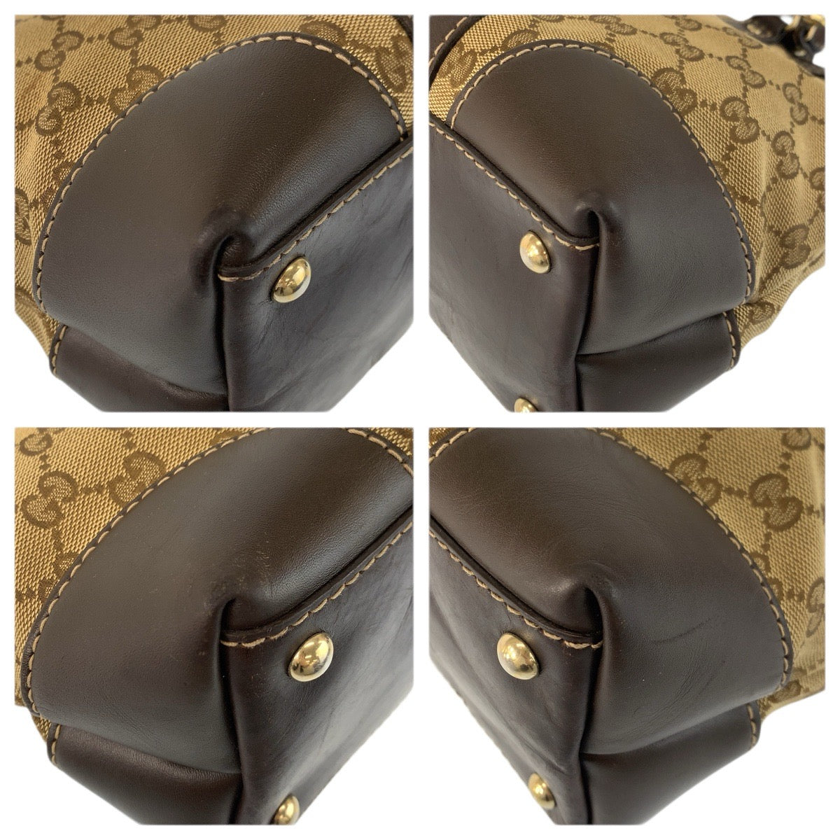 23337
GUCCI グッチ ラブリー ブラウン ベージュ ゴールド金具 GGキャンバス / レザー 257069 トートバッグ ハンドバッグ レディース AB38