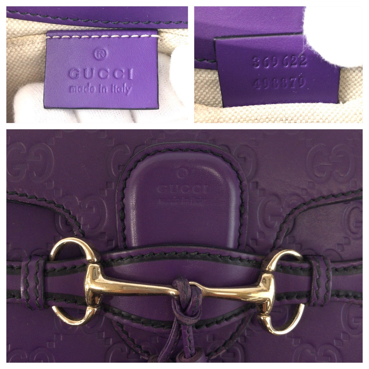 23338
GUCCI グッチ グッチシマ ホースビット エミリー パープル ゴールド金具 レザー 369622 ショルダーバッグ チェーンショルダーバッグ レディース ABP56