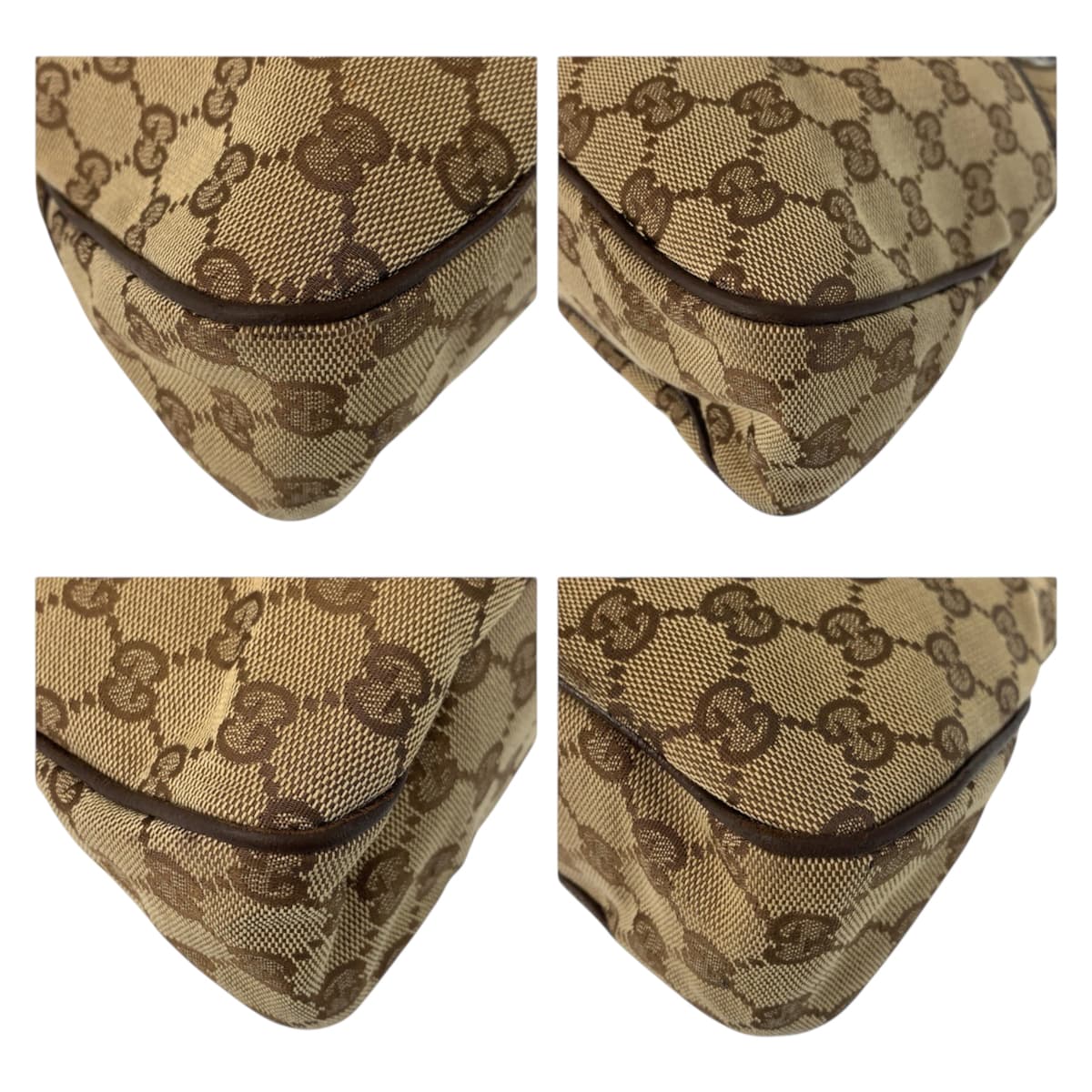 23341
GUCCI グッチ ベージュ ブラウン シルバー金具 GGキャンバス / レザー 121023 ショルダーバッグ トートバッグ レディース ABP40