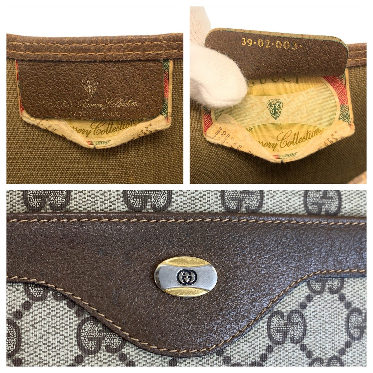 23344
GUCCI グッチ ヴィンテージ シェリーライン ベージュ GGスプリームキャンバス / レザー 39 02 003 トートバッグ ショルダーバッグ レディース ABP34