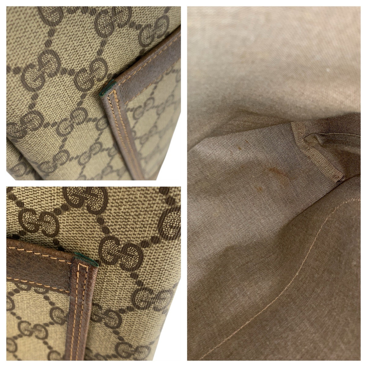 23344
GUCCI グッチ ヴィンテージ シェリーライン ベージュ GGスプリームキャンバス / レザー 39 02 003 トートバッグ ショルダーバッグ レディース ABP34