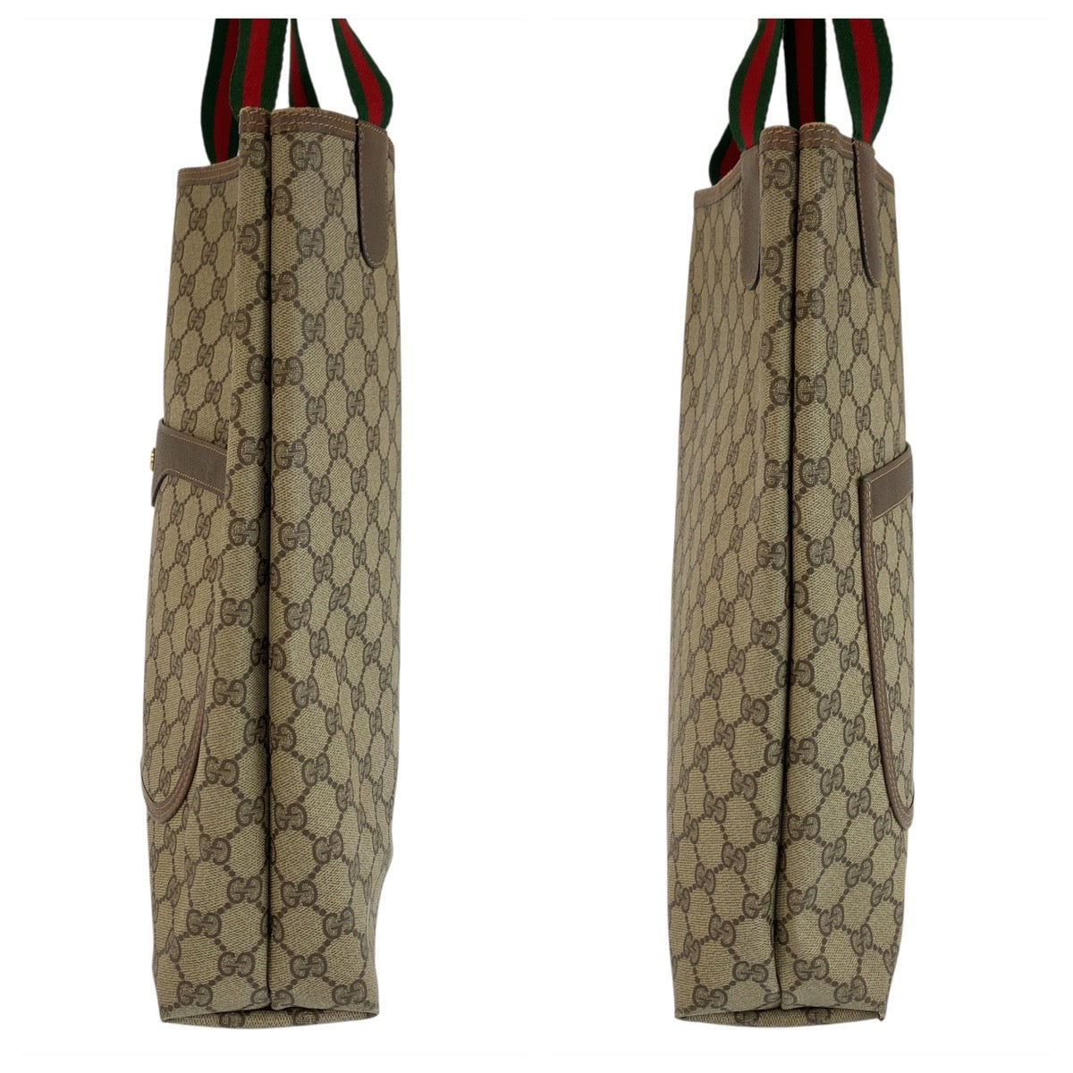 23344
GUCCI グッチ ヴィンテージ シェリーライン ベージュ GGスプリームキャンバス / レザー 39 02 003 トートバッグ ショルダーバッグ レディース ABP34