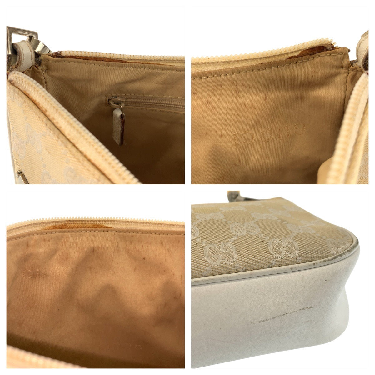 23347
GUCCI グッチ バンブー ベージュ シルバー金具 GGキャンバス / レザー 001 3870 ハンドバッグ レディース ABP36