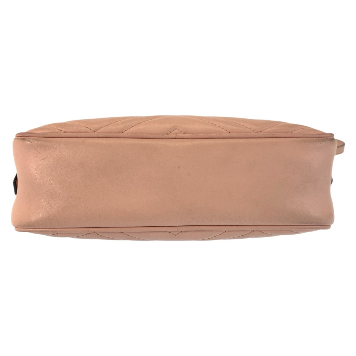 23350
GUCCI グッチ GGマーモント ピンク ゴールド金具 レザー 447632 ショルダーバッグ ポシェット レディース AB80