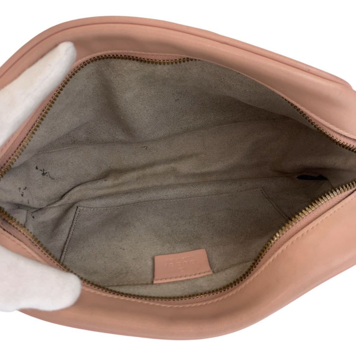 23350
GUCCI グッチ GGマーモント ピンク ゴールド金具 レザー 447632 ショルダーバッグ ポシェット レディース AB80