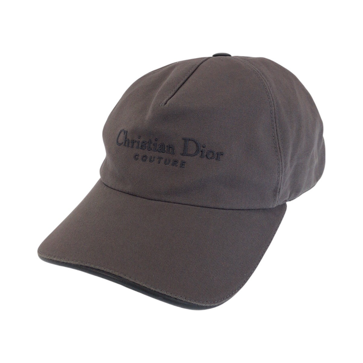23353
Christian Dior クリスチャンディオール グレー シルバー金具 コットン キャップ 帽子 レディース ABP30