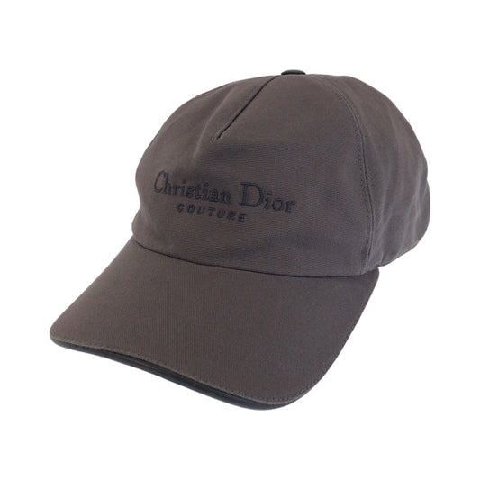 23353
Christian Dior クリスチャンディオール グレー シルバー金具 コットン キャップ 帽子 レディース ABP30