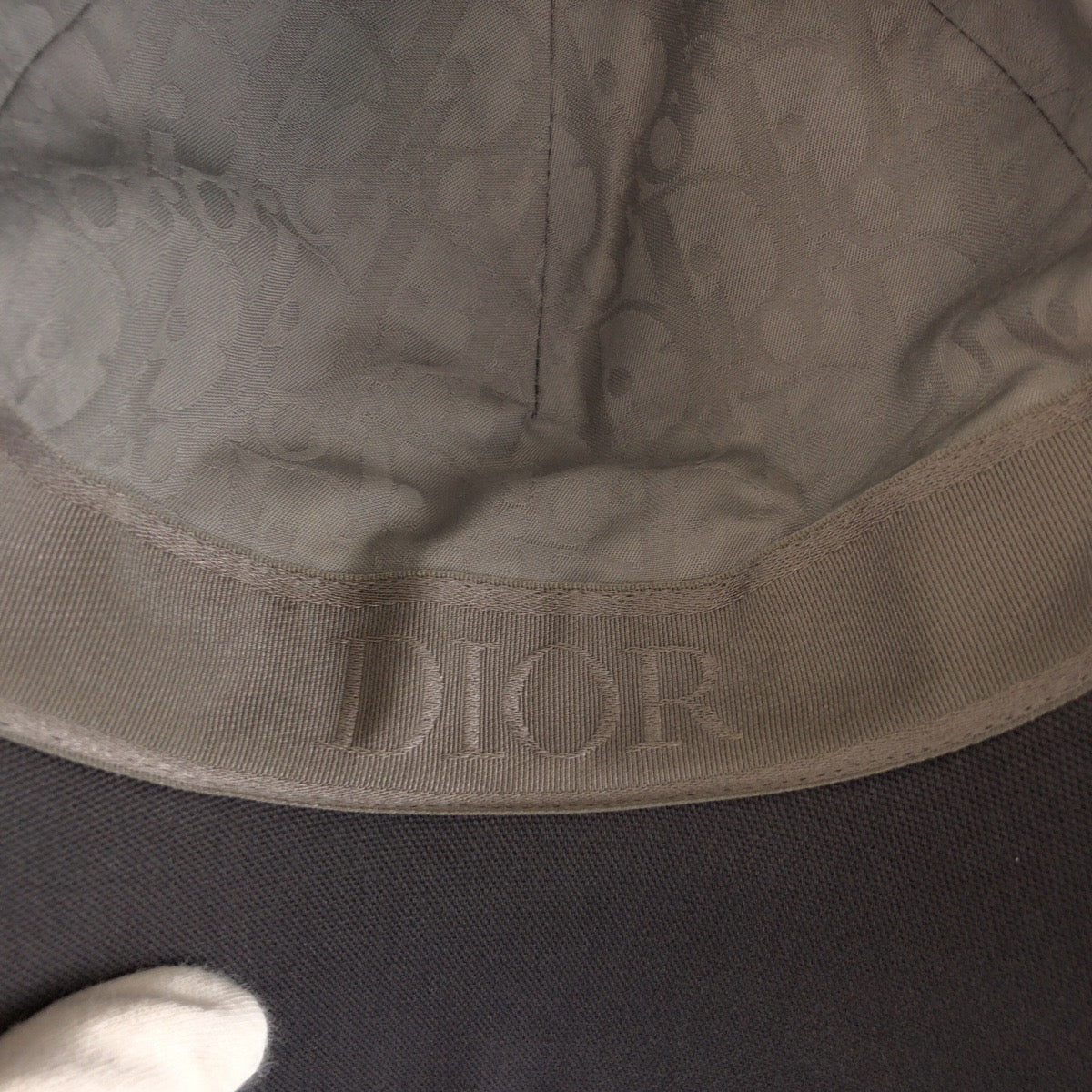 23353
Christian Dior クリスチャンディオール グレー シルバー金具 コットン キャップ 帽子 レディース ABP30