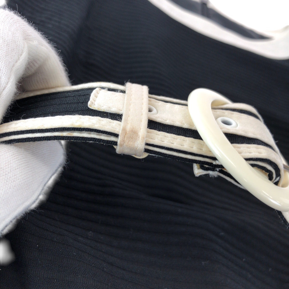 23356
courreges クレージュ サイズ38 ブラック ホワイト シルバー金具 コットン / ポリエステル 00004512 ワンピース ノースリーブ レディース ABP