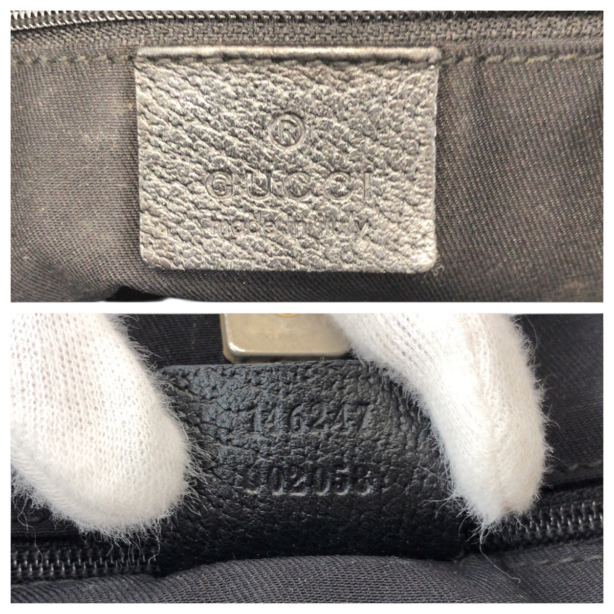 23357
GUCCI グッチ アビー ブラック 黒 ゴールド金具 GGキャンバス / レザー 146247 トートバッグ ショルダーバッグ レディース AB28