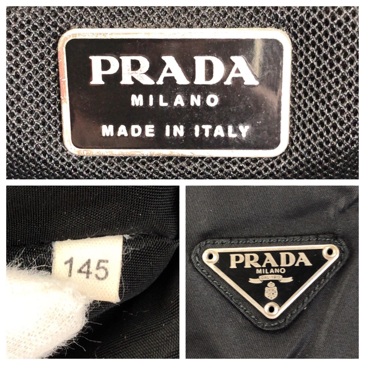 23359
PRADA プラダ テスート ブラック 黒 シルバー金具 ナイロン / レザー トートバッグ ショルダーバッグ レディース AB28