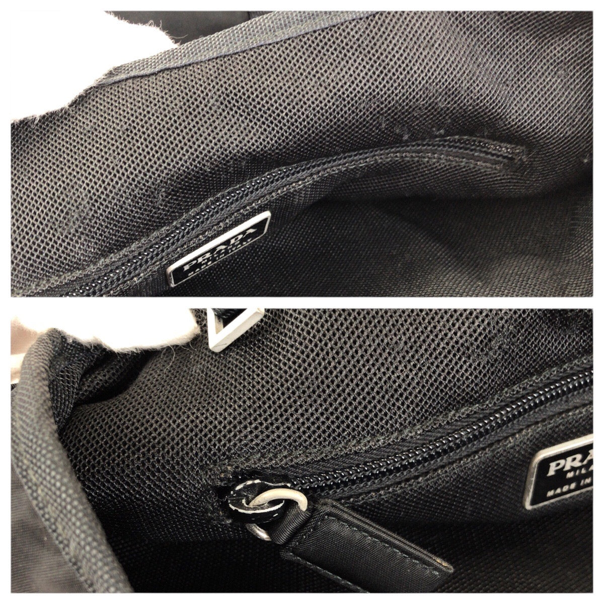 23359
PRADA プラダ テスート ブラック 黒 シルバー金具 ナイロン / レザー トートバッグ ショルダーバッグ レディース AB28