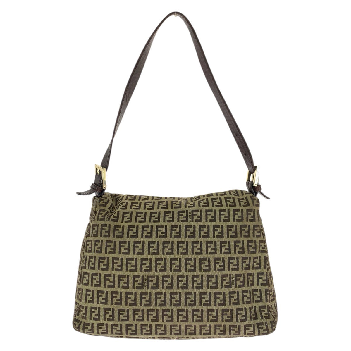 23361
FENDI フェンディ ヴィンテージ ズッキーノ マンマバケット ブラウン ゴールド金具 キャンバス / レザー 8BR001 ショルダーバッグ ハンドバッグ レディース AB80