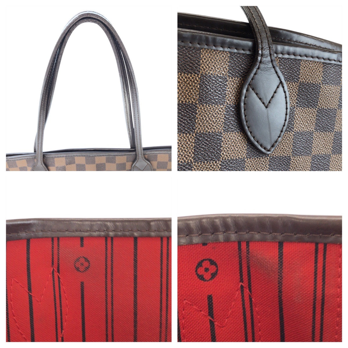 23364
LOUIS VUITTON ルイヴィトン ダミエ ネヴァーフルMM ブラウン ゴールド金具 PVC / レザー N51105 トートバッグ ショルダーバッグ レディース AB94