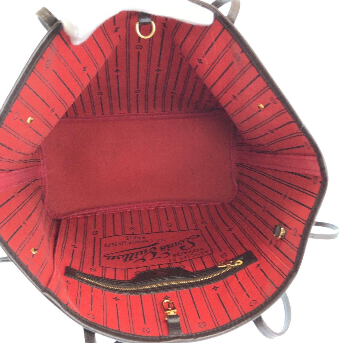 23364
LOUIS VUITTON ルイヴィトン ダミエ ネヴァーフルMM ブラウン ゴールド金具 PVC / レザー N51105 トートバッグ ショルダーバッグ レディース AB94