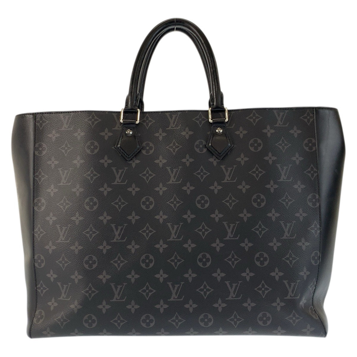 23368
LOUIS VUITTON ルイヴィトン モノグラムエクリプス グラン サック ブラック 黒 シルバー金具 PVC / レザー M44733 ビジネスバッグ トートバッグ メンズ A170