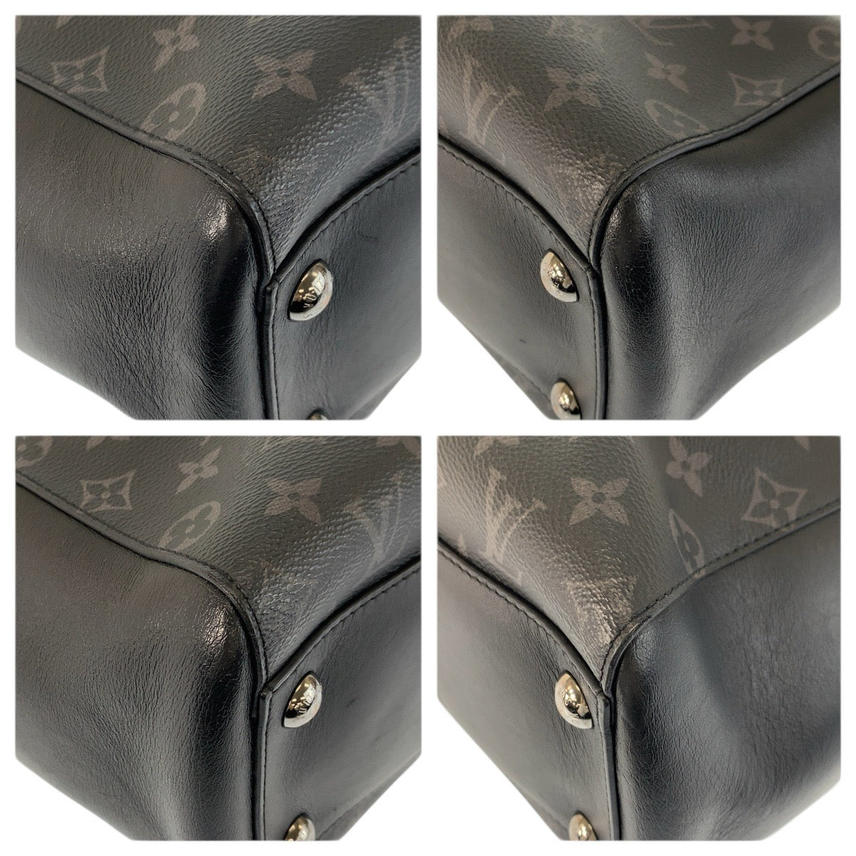 23368
LOUIS VUITTON ルイヴィトン モノグラムエクリプス グラン サック ブラック 黒 シルバー金具 PVC / レザー M44733 ビジネスバッグ トートバッグ メンズ A170