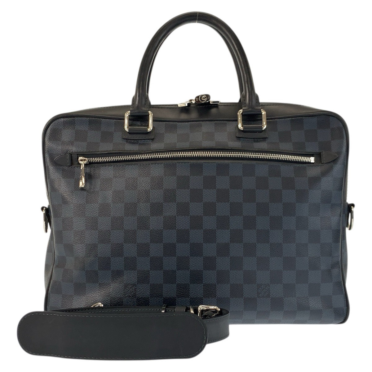 23369
LOUIS VUITTON ルイヴィトン ダミエコバルト ポルト ドキュマン ビジネス ブラック ネイビー シルバー金具 PVC / レザー N41347 ビジネスバッグ ブリーフケース メンズ AB65