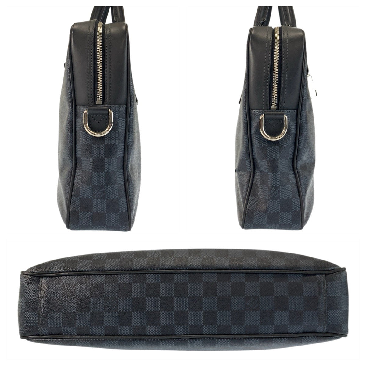 23369
LOUIS VUITTON ルイヴィトン ダミエコバルト ポルト ドキュマン ビジネス ブラック ネイビー シルバー金具 PVC / レザー N41347 ビジネスバッグ ブリーフケース メンズ AB65