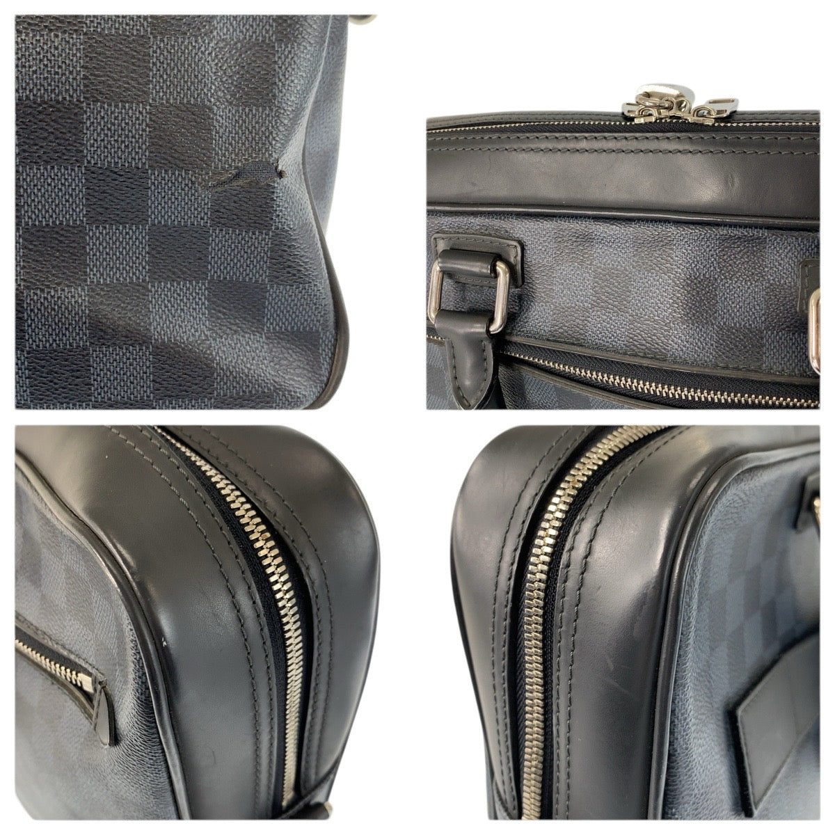 23369
LOUIS VUITTON ルイヴィトン ダミエコバルト ポルト ドキュマン ビジネス ブラック ネイビー シルバー金具 PVC / レザー N41347 ビジネスバッグ ブリーフケース メンズ AB65