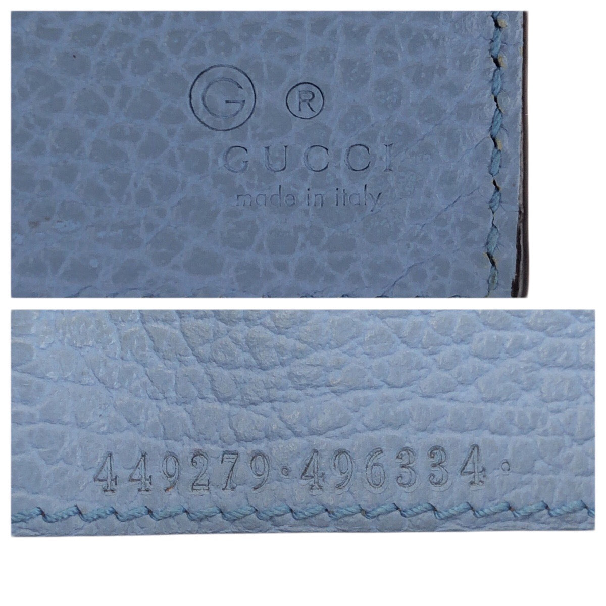 23371
GUCCI グッチ インターロッキングG コンチネンタル ライトブルー ゴールド金具 レザー 449279 長財布 ロングウォレット レディース AB16