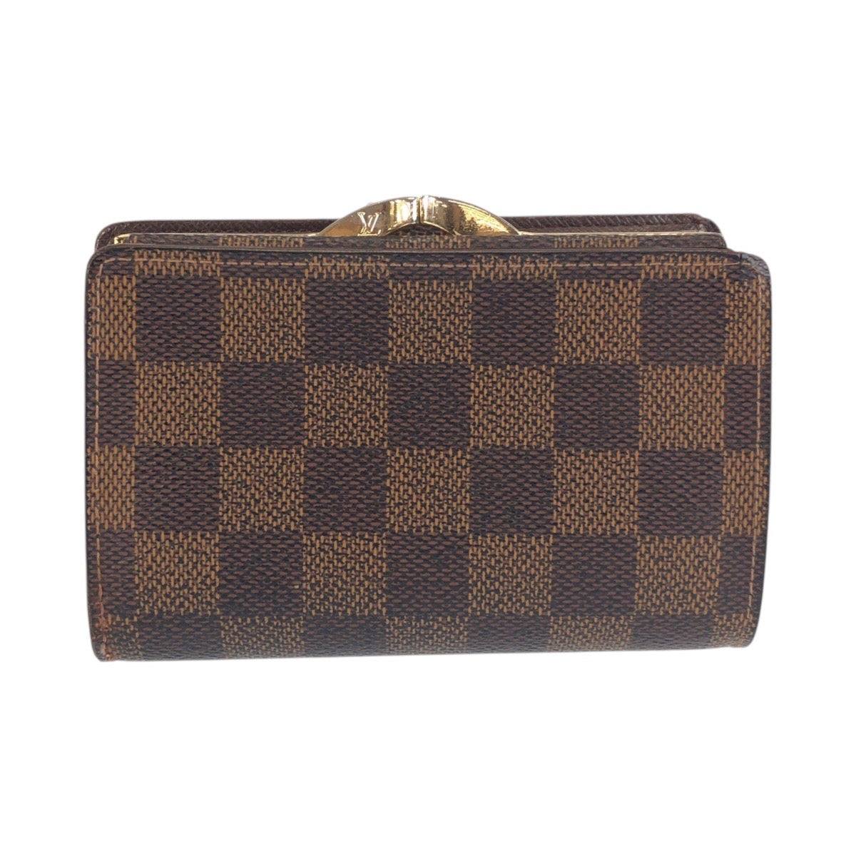 23372
LOUIS VUITTON ルイヴィトン ダミエ ポルトモネ ヴィエノワ ブラウン ゴールド金具 PVC N61664 折り財布 コンパクトウォレット レディース AB18