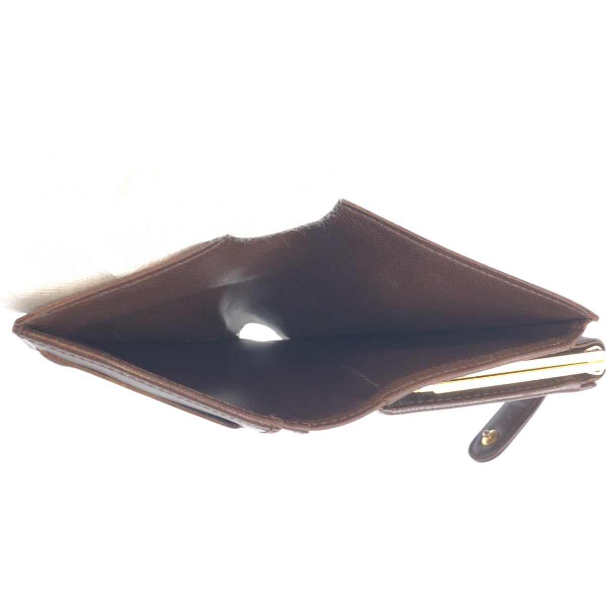 23372
LOUIS VUITTON ルイヴィトン ダミエ ポルトモネ ヴィエノワ ブラウン ゴールド金具 PVC N61664 折り財布 コンパクトウォレット レディース AB18