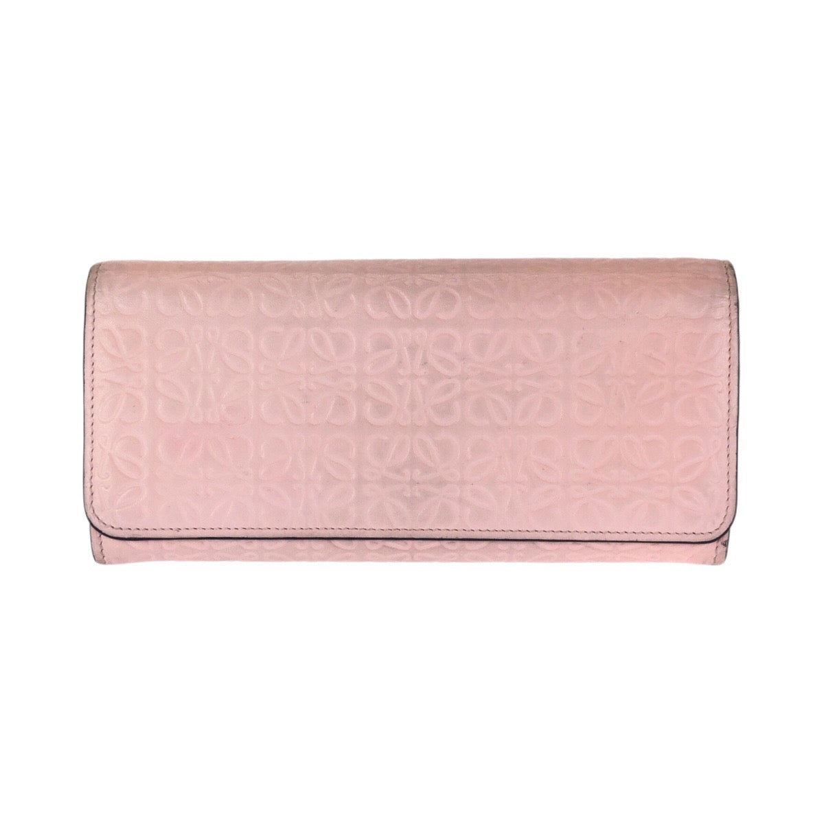 23375
LOEWE ロエベ アナグラム ピンク ゴールド金具 レザー 長財布 ロングウォレット レディース ABP21
