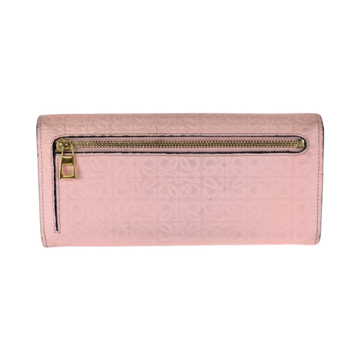 23375
LOEWE ロエベ アナグラム ピンク ゴールド金具 レザー 長財布 ロングウォレット レディース ABP21