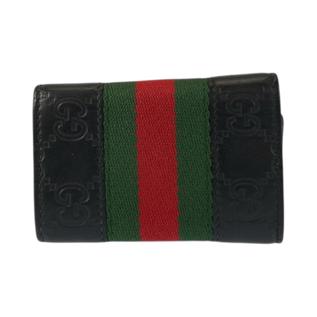 23377
GUCCI グッチ シェリーライン グッチシマ 6連 ブラック 黒 シルバー金具 レザー 408828 キーケース 男女兼用 メンズ AB14