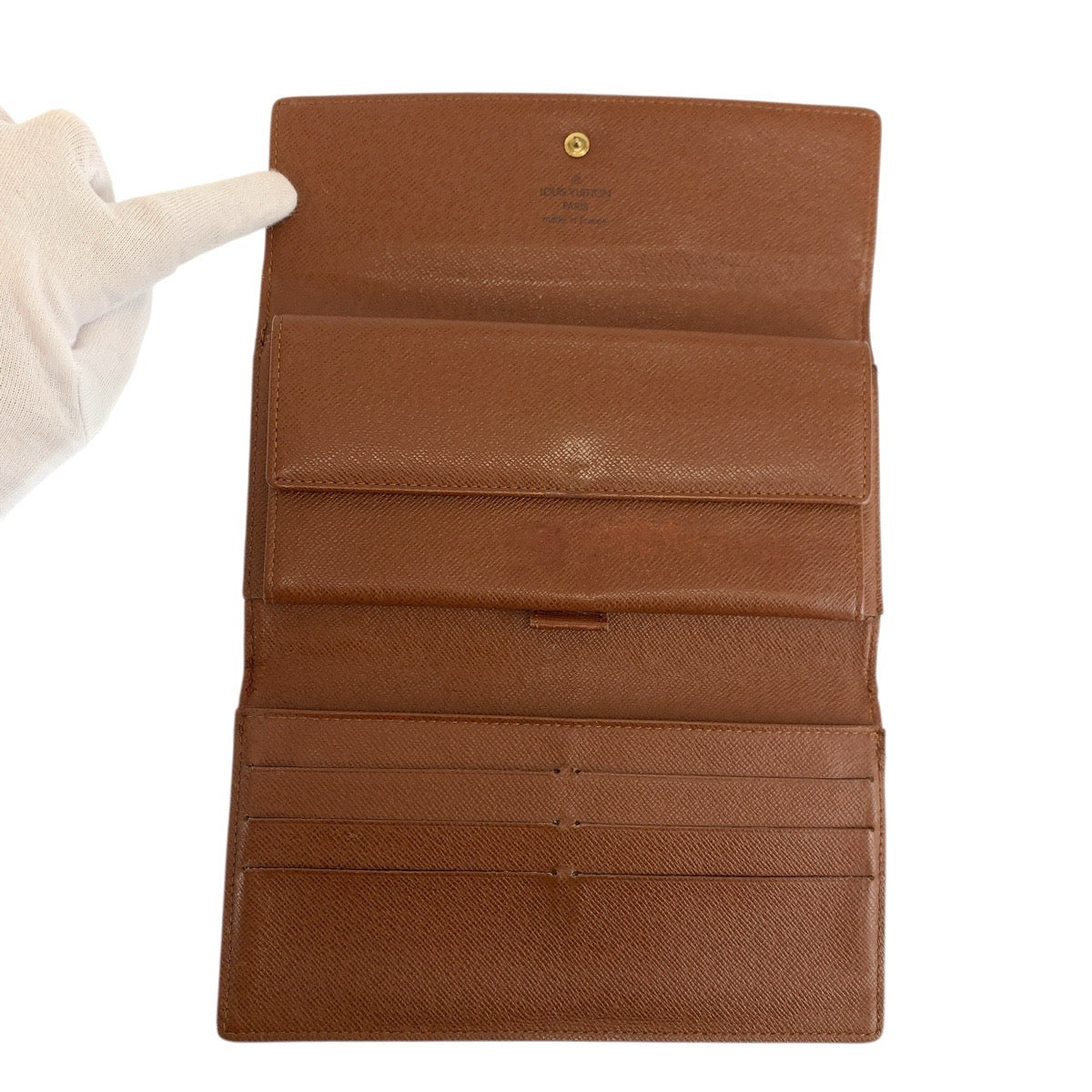 23379
LOUIS VUITTON ルイヴィトン モノグラム ポルトトレゾール インターナショナル ブラウン ゴールド金具 PVC M61215 長財布 ロングウォレット レディース AB16