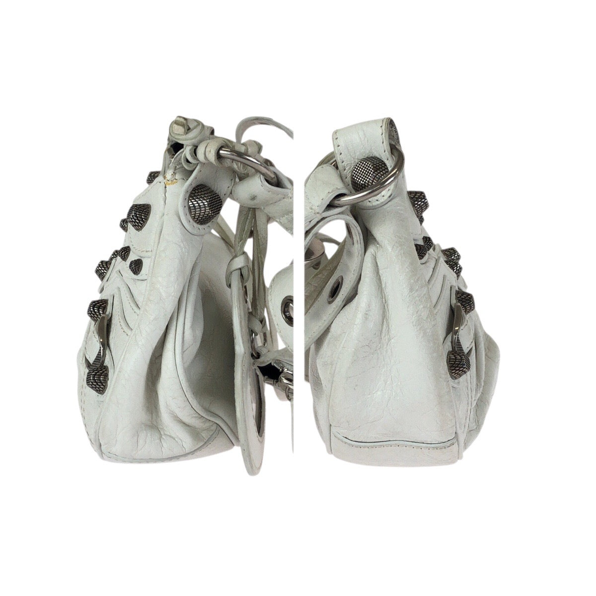 23382
BALENCIAGA バレンシアガ ル カゴール XS ホワイト シルバー金具 レザー 671309 ショルダーバッグ ポシェット レディース ABP140