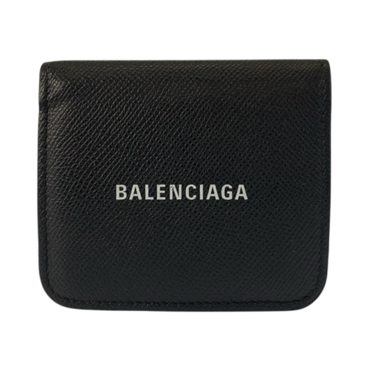 23384
BALENCIAGA バレンシアガ ブラック 黒 レザー 594216 折財布 コンパクトウォレット レディース ABP21