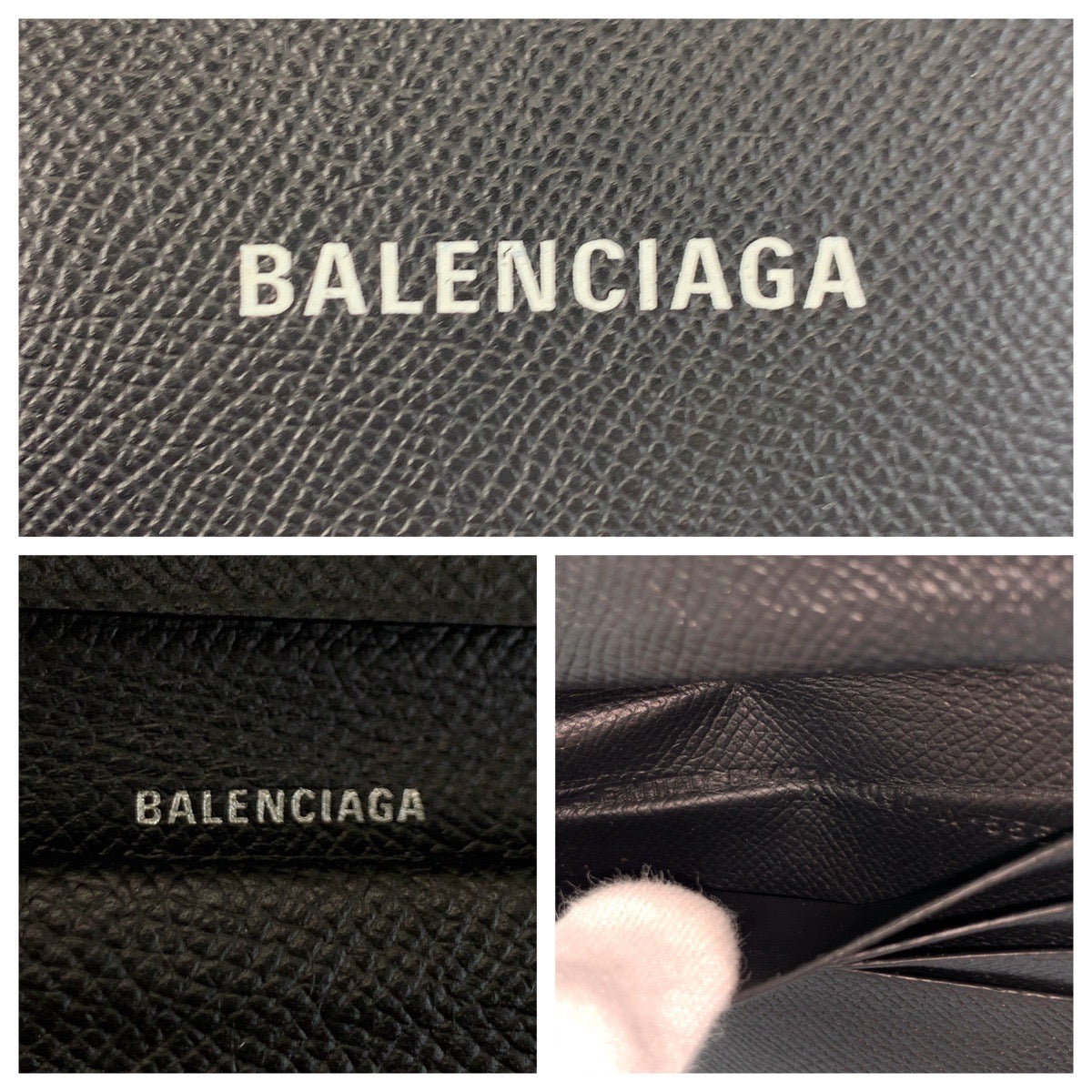 23384
BALENCIAGA バレンシアガ ブラック 黒 レザー 594216 折財布 コンパクトウォレット レディース ABP21