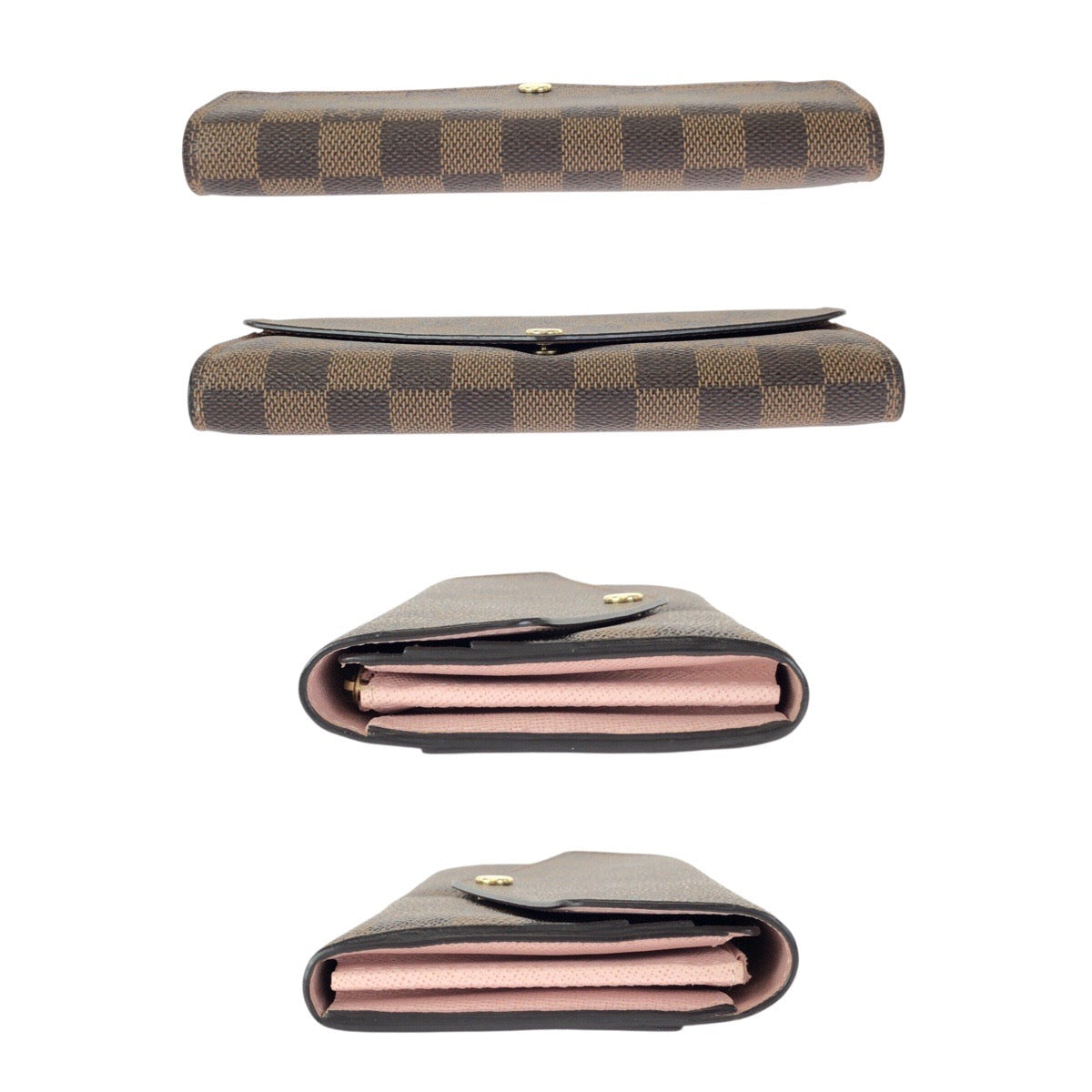 23389
LOUIS VUITTON ルイヴィトン ダミエ エベヌ ポルトフォイユ サラ ブラウン ゴールド金具 PVC N60114 長財布 ロングウォレット レディース ABP28