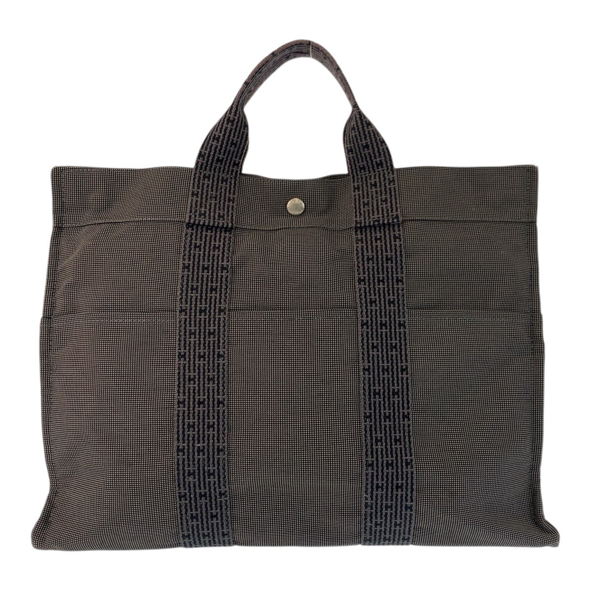 23399
HERMES エルメス エールラインMM グレー シルバー金具 ポリアミド / ポリエステル トートバッグ ハンドバッグ レディース ABP21