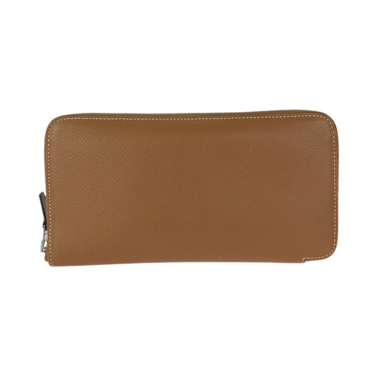 23401
HERMES エルメス アザップロング シルクイン ゴールド ブラウン シルバー金具 ヴォーエプソン 長財布 ラウンドファスナー Y刻印 レディース ABP74