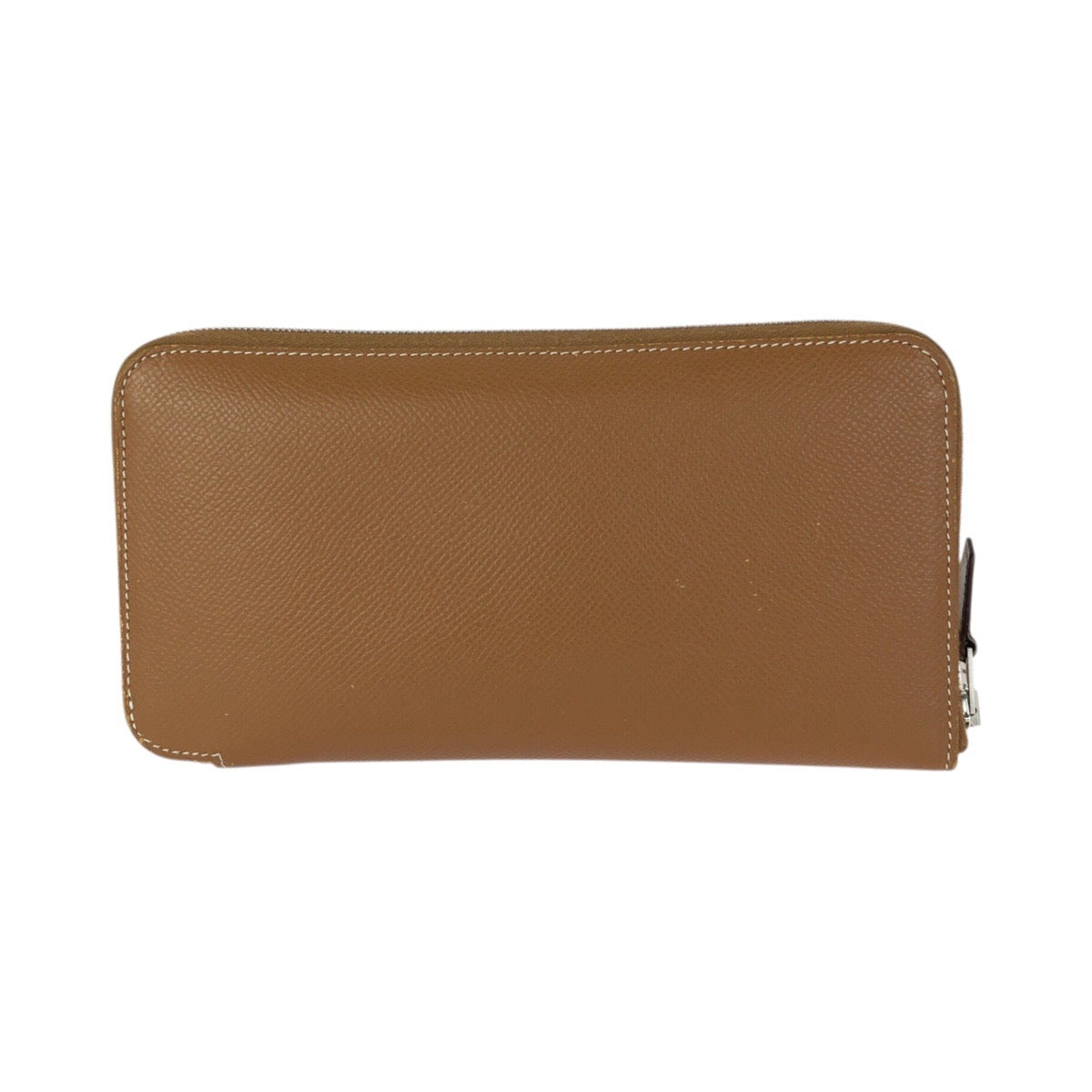 23401
HERMES エルメス アザップロング シルクイン ゴールド ブラウン シルバー金具 ヴォーエプソン 長財布 ラウンドファスナー Y刻印 レディース ABP74